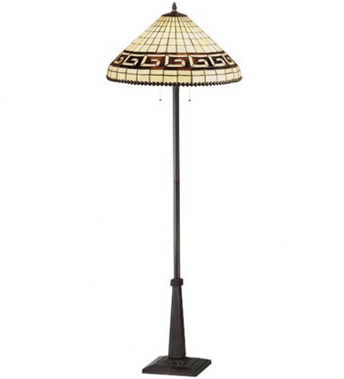 Greek Key 2 Light Floor Lamp by Meyda Tiffany - 29503