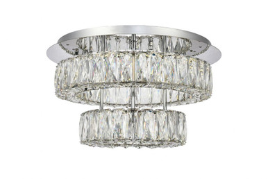 Monroe 0.23W 1 LED 17.7 Inch 2 Tier Wide Flush Mount by Elegant - 3503f18l2c