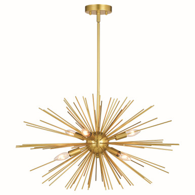 Nikko 6 Light Pendant 26 Inch Tall and 28 Inch Wide by Vaxcel - P0366