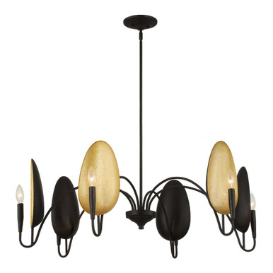 Warwick 6 Light Chandelier 19 Inch Tall and 41.5 Inch Wide by Uttermost - 21405