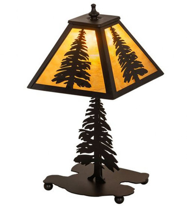 H Pines  1 Light Mini Table Lamp 15 Inch H and 8.5 Inch W by Meyda Tiffany - 31404