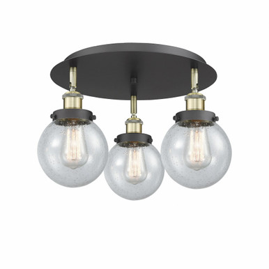 Beacon 3 Light 17.75 Inch Wide Flush Mount by Innovations - 916-3C-G20-6