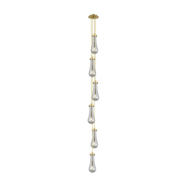 Owego 6 Light Multi Pendant 83.25 Inch Tall and 6 Inch Wide by Innovations - 106-451-1P-BB-G451-4SM