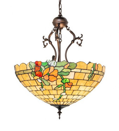 Duffner & Kimberly HollyHock 3 Light Inverted Pendant 28 x 20 Inch by Meyda - 262088