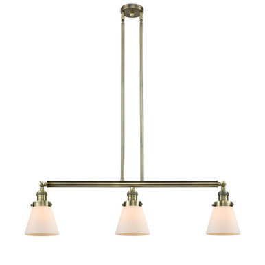 Cone 100W 3 LED Stem Adjustable Island 10 X 38.75 Inch Wide by Innovations - 213-AB-G61-LED