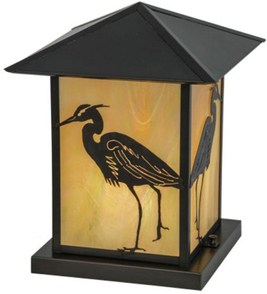 Seneca Heron 1 Light Outdoor Pier Mount 15 x 17 In by Meyda Tiffany - 153953