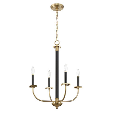 Stanza 4 Light Chandelier 26.37 Inch Tall and 20.15 Inch Wide by Craftmade - 54824-FBSB