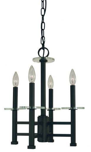 Metropolitan 4 Light Small Chandelier by Framburg - 5444 Mblack