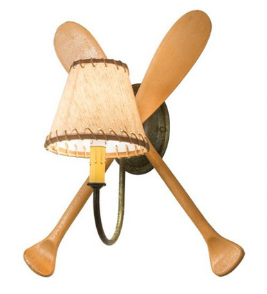 Paddle 1 Light Wall Sconce 16.5 x 15.5 Inch by Meyda Tiffany - 210596