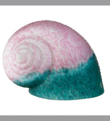 Pate De Verre 5 Inch W X 6 Inch L PINK/GREEN SNAIL SHADE by Meyda Tiffany - 1171-6S