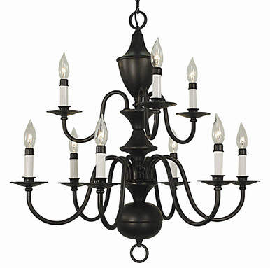 Jamestown 9 Light Large Chandelier by Framburg 2529AB - 2529AB