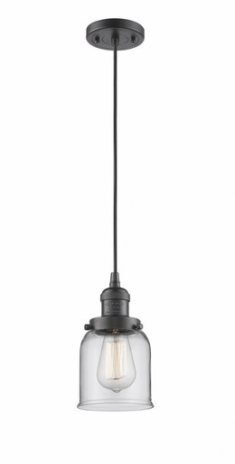 Bell 1 Light Cord hung Mini Pendant 8.88 Inch X 5 Inch Wide by Innovations - 201C-OB-G52