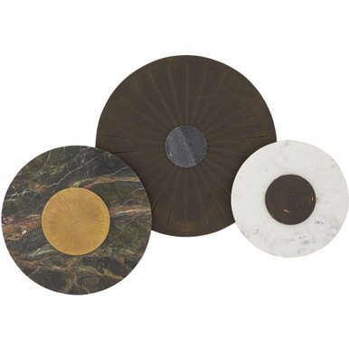 Rhodes 22 Inch Wall Plaque (Set of 3) by Arteriors - 6979