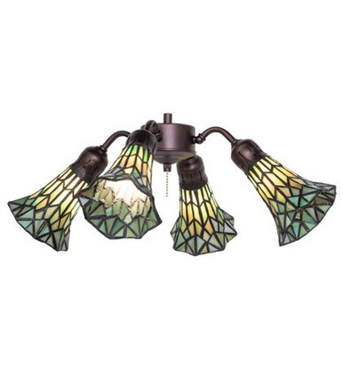 Pond Lily 4 Light Ceiling Fan Light Kit by Meyda Tiffany 261516 - 261516