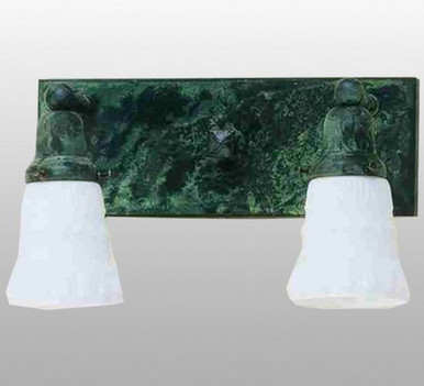 Revival Oyster Bay Embossed 2 Light Bath Vanity 8.5 x 14 Inch by Meyda - 56532
