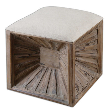 Jia 19 Inch Ottoman 17 Inch Wide by 17 Inch Deep by Uttermost - 23131