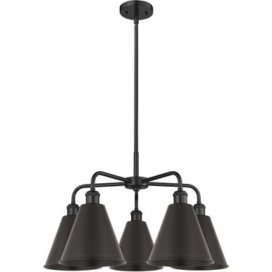 Berkshire Metal 5 Light Chandelier 15.5 Inch X 26 Inch Wide by Innovations - 516-5CR-MBC-8