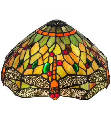 Tiffany Hanginghead Dragonfly 12 Inch Glass Shade by Meyda Tiffany - 10504