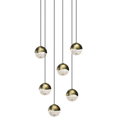 Grapes 6 LED Small Pendant 2.5 Inch Tall and 10.5 Inch Wide by Sonneman - 2915-SML