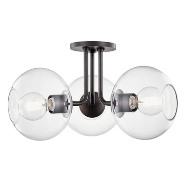 Margot 3 Light 20 Inch Wide Semi Flush Mount by Mitzi - H270603