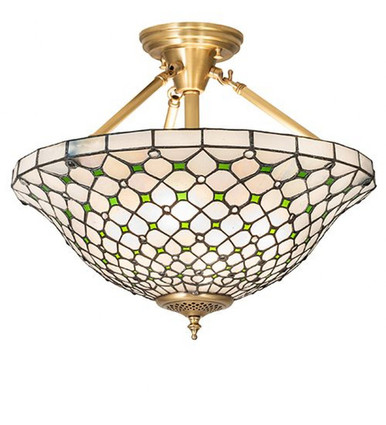 Diamond & Jewel 4 Light Semi Flush Mount 16 x 18 Inches by Meyda Tiffany - 259874