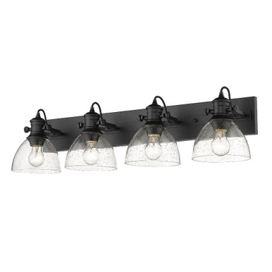 Hines 4 Light Vanity Light by Golden - 3118-BA4 BLK-SD