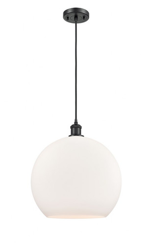 Athens 1 Light Medium Pendant 18.38 Inch Tall by Innovations - 516-1P-BK-G121-14