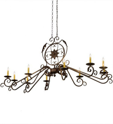 Christabel 10 Light Chandelier 37 x 24 Inches Wide by Meyda Tiffany - 180340