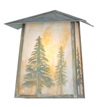 Stillwater Tall Pines 1 Light Wall Sconce 13 x 12 Inches by Meyda Tiffany - 269425