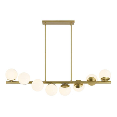 Turin 8 Light Linear Chandelier 12 Inch Tall X 45 Inch Wide by Savoy House - 1-6524-8-322
