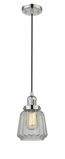 Chatham 1 Light Cord hung Mini Pendant 11.13 and 7 Inch Wide by Innovations - 201C-PN-G142