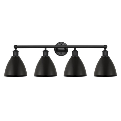 Bristol 4 Light Bath Vanity 11.75 Inch Tall X 34.5 Inch Wide by Innovations - 616-4W-BK-MBD-75-BK