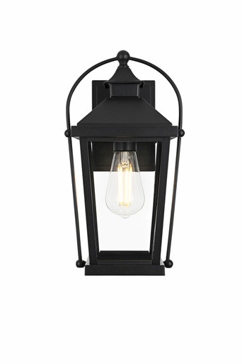 Luz 1 Light Outdoor Wall Mount 14 Inch Tall and 8 Inch Wide by Elegant - OD605W14BK