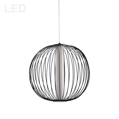 Charlotte 20W 4 LED Light Large Pendant by Dainolite - CHR-161LEDP-MB