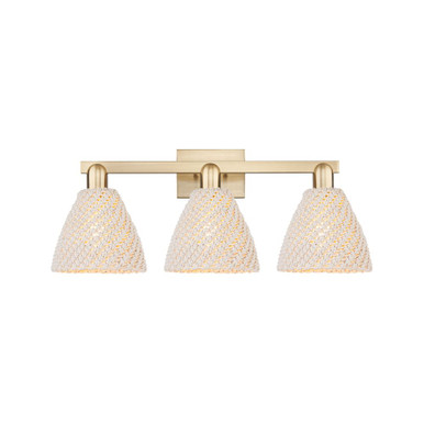 Bristol Natural 3 Light Bath Vanity 11.25 and 26.5 Inch Wide by Innovations - 716-3W-CB-NBD-75-NAT