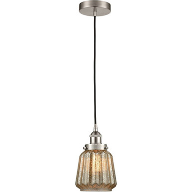 Chatham 100W 1 LED Cord hung Mini Pendant 11 and 7 Inch Wide by Innovations - 616-1PH-G14-LED