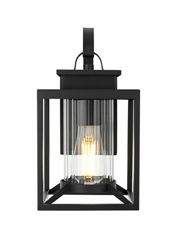 Witte 1 Light Outdoor Wall Sconce 12.5 Inch Tall and 7 Inch Wide by Elegant - OD339W13BK