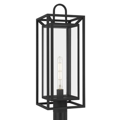Jayce 1 Light Outdoor Post Lantern 24.5 Inch Tall X 9 Inch Wide by Quoizel - JAY9009MBK
