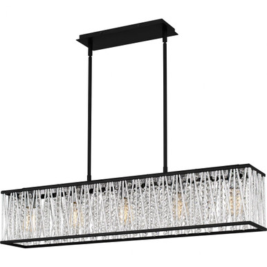 Celeste 5 Light Oversized Linear Chandelier by Quoizel - PCCET538MBK