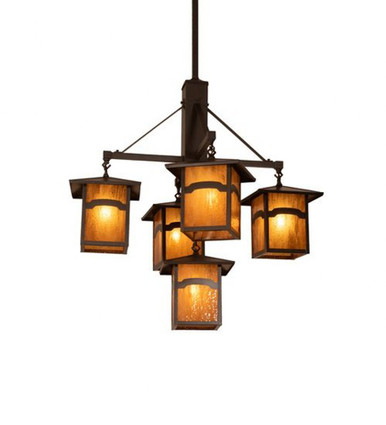 Seneca Mountain View 5 Light Chandelier 60 x 32 Inch Wide by Meyda Tiffany - 248516