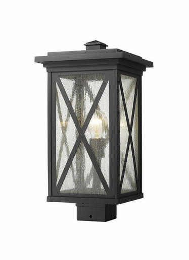 Brookside 1 Light Small Outdoor Post Mount by Z-Lite 583PHBS-BK - 583PHBS-BK