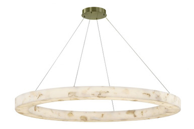 Alabaster Rocks Medley 86W 1 LED Pendant 52 Inch Wide by Justice Design - ALR-8227-BRSS