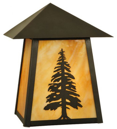 Stillwater Tall Pine 1 Light Wall Sconce 10.5 x 9 Inches by Meyda Tiffany - 129502