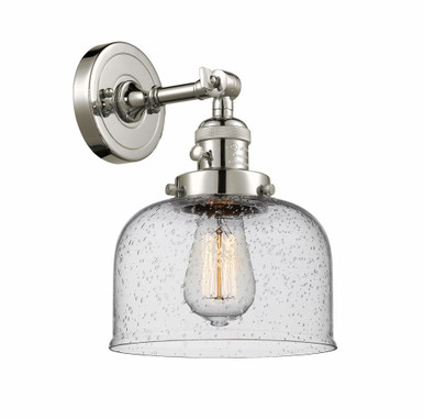 Bell 1 Light Adjustable Down Wall Sconce 12 and 8 Inch by Innovations - 203SW-PN-G74