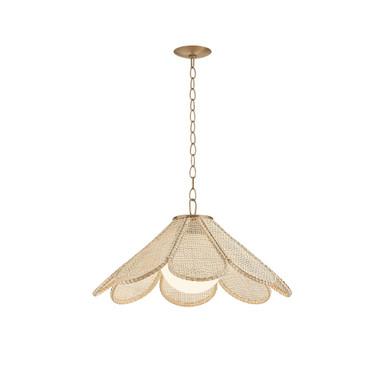 Petal 1 Light Pendant 12.5 Inch Tall and 24 Inch Wide by Troy - F3324-PBR