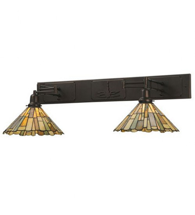 Delta Jadestone 2 Light Swing Arm Wall Sconce by Meyda Tiffany - 150279