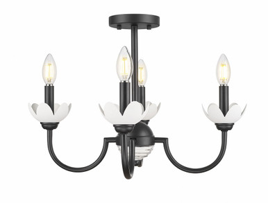 Allistair 4 Light Semi Flush Mount 14.5 Inch Tall X 20 Inch Wide by Z Lite - 352-4S