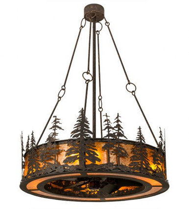 Tall Pines 8 Light Fandelier 62 In H and 45 In W by Meyda Tiffany - 168493