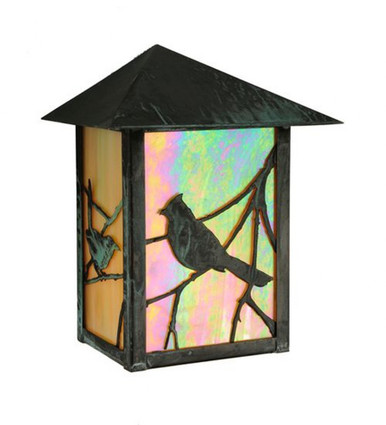 Seneca Song Bird 1 Light Wall Sconce 8.5 x 6.5 Inches by Meyda Tiffany - 143071