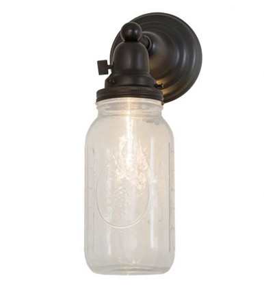 Mason Jar 1 Light Wall Sconce 15 x 5.5 Inches by Meyda Tiffany - 167353